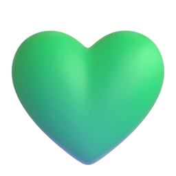 green heart appearance on Microsoft