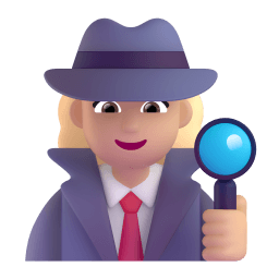 woman detective: medium-light skin tone appearance on Microsoft