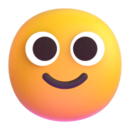 slightly smiling face appearance on Microsoft