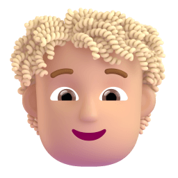 person: medium-light skin tone, curly hair appearance on Microsoft