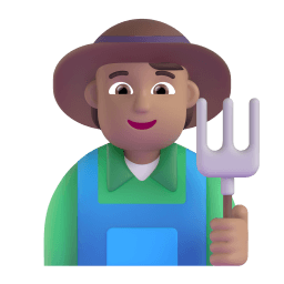 farmer: medium skin tone appearance on Microsoft