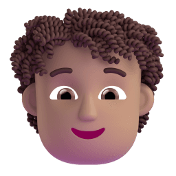 person: medium skin tone, curly hair appearance on Microsoft