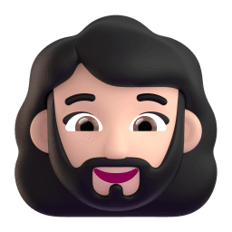 woman: light skin tone, beard appearance on Microsoft