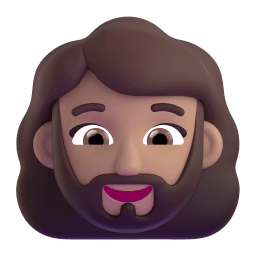 woman: medium skin tone, beard appearance on Microsoft