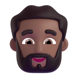 man: medium-dark skin tone, beard appearance on Microsoft