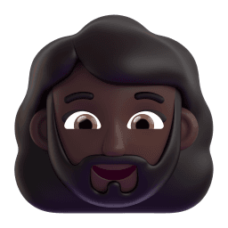 woman: dark skin tone, beard appearance on Microsoft