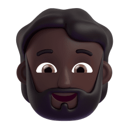person: dark skin tone, beard appearance on Microsoft