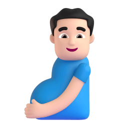 pregnant man: light skin tone appearance on Microsoft
