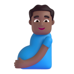 pregnant man: medium-dark skin tone appearance on Microsoft