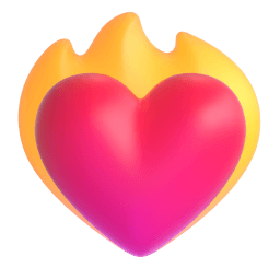 heart on fire appearance on Microsoft