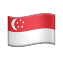 flag: Singapore appearance on Apple