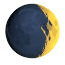 waxing crescent moon appearance on Apple