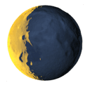 waning crescent moon appearance on Apple