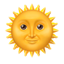 sun with face appearance on Apple