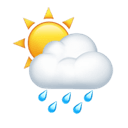 sun behind rain cloud appearance on Apple