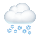 cloud with snow appearance on Apple