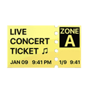ticket appearance on Apple