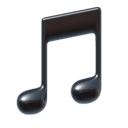 musical note appearance on Apple