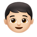 boy: light skin tone appearance on Apple
