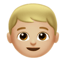 boy: medium-light skin tone appearance on Apple