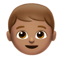 boy: medium skin tone appearance on Apple