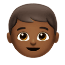 boy: medium-dark skin tone appearance on Apple