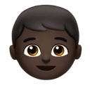 boy: dark skin tone appearance on Apple
