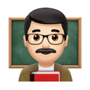 man teacher: light skin tone appearance on Apple