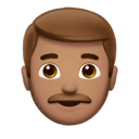 man: medium skin tone appearance on Apple