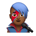 man singer: medium-dark skin tone appearance on Apple