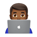男程序员: 中等-深肤色 在 Apple 平台的外观