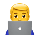 man technologist appearance on Apple