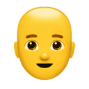 man: bald appearance on Apple