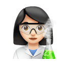 女科学家: 较浅肤色 在 Apple 平台的外观