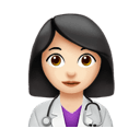 woman health worker: light skin tone appearance on Apple