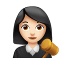 woman judge: light skin tone appearance on Apple