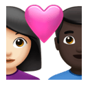 相愛:女人 男人 白皮膚 黑皮膚 在 Apple 平台的外觀