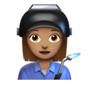 女工人: 中等肤色 在 Apple 平台的外观