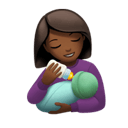 哺乳的女人: 中等-深肤色 在 Apple 平台的外观