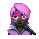woman singer: dark skin tone appearance on Apple