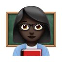 woman teacher: dark skin tone appearance on Apple