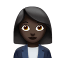 女白领: 较深肤色 在 Apple 平台的外观