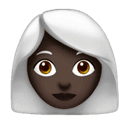 女人:黑皮膚 白髮 在 Apple 平台的外觀