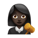 woman judge: dark skin tone appearance on Apple