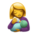 哺乳的女人 在 Apple 平台的外观