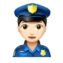 女警察: 较浅肤色 在 Apple 平台的外观