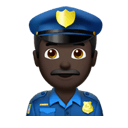 男警察: 较深肤色 在 Apple 平台的外观