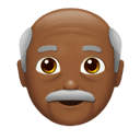 old man: medium-dark skin tone appearance on Apple