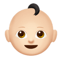 baby: light skin tone appearance on Apple