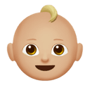 baby: medium-light skin tone appearance on Apple